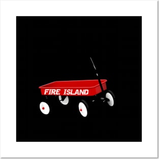 Fi Ny Fire Island Red Wagon Ocean Beach Es Grove Kismet Posters and Art